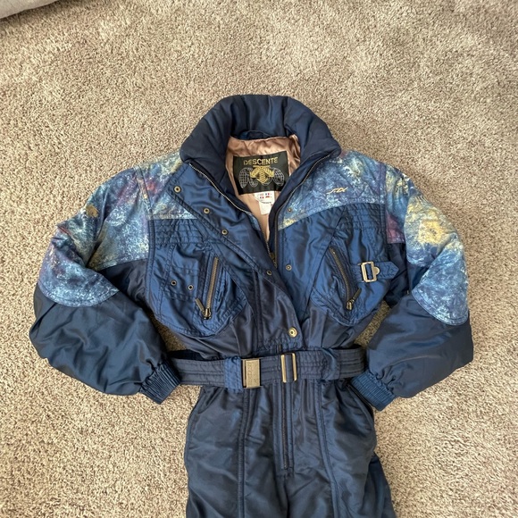 Descente Vintage 90’s Printed Ski Suit Size 8 - Picture 7 of 15